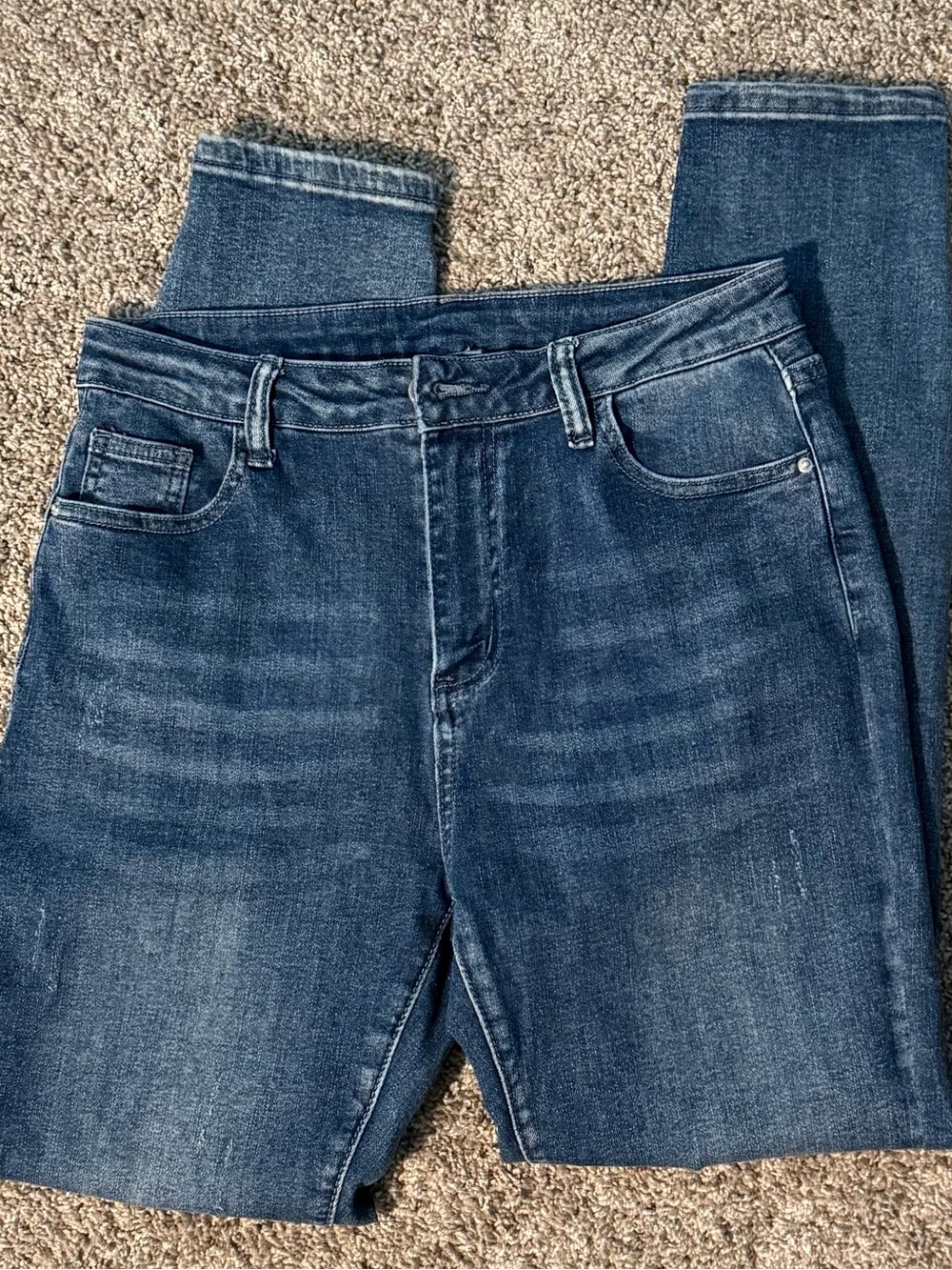 SHEIN Skinny Dark Blue Denim Jeans